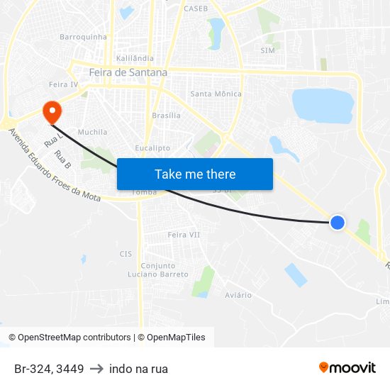 Br-324, 3449 to indo na rua map
