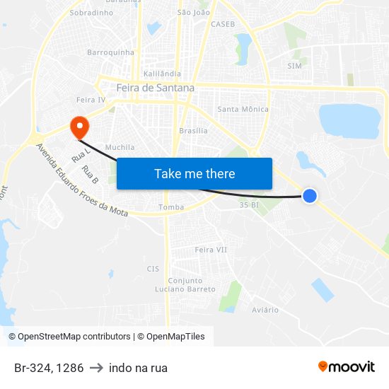 Br-324, 1286 to indo na rua map