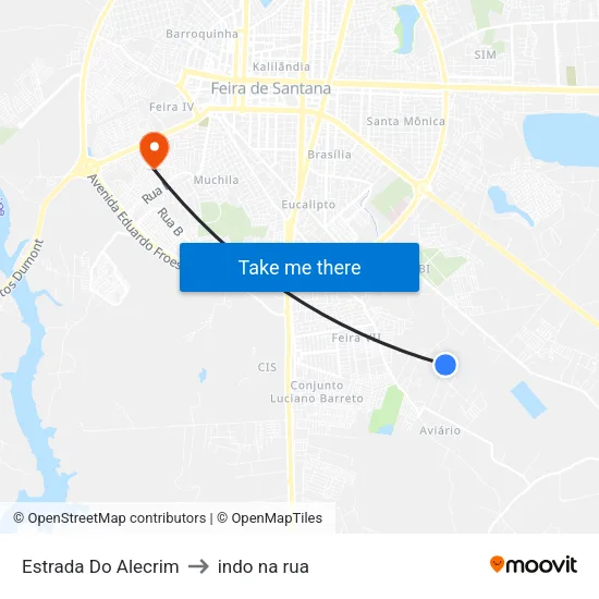 Estrada Do Alecrim to indo na rua map
