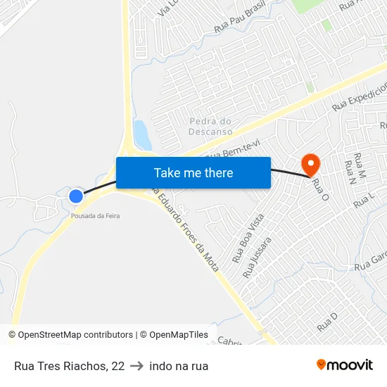 Rua Tres Riachos, 22 to indo na rua map