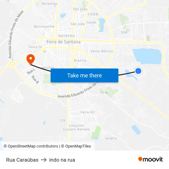 Rua Caraúbas to indo na rua map