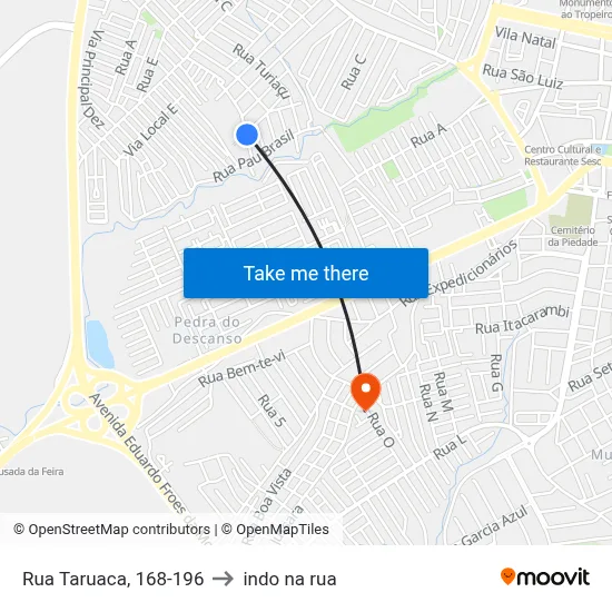 Rua Taruaca, 168-196 to indo na rua map