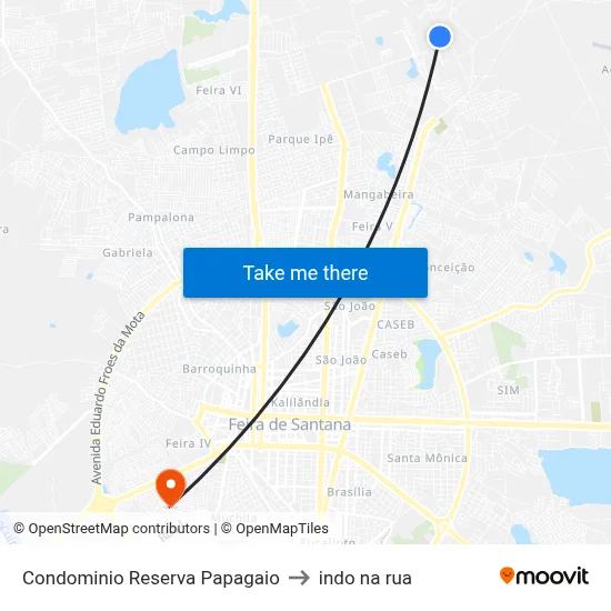 Condominio Reserva Papagaio to indo na rua map