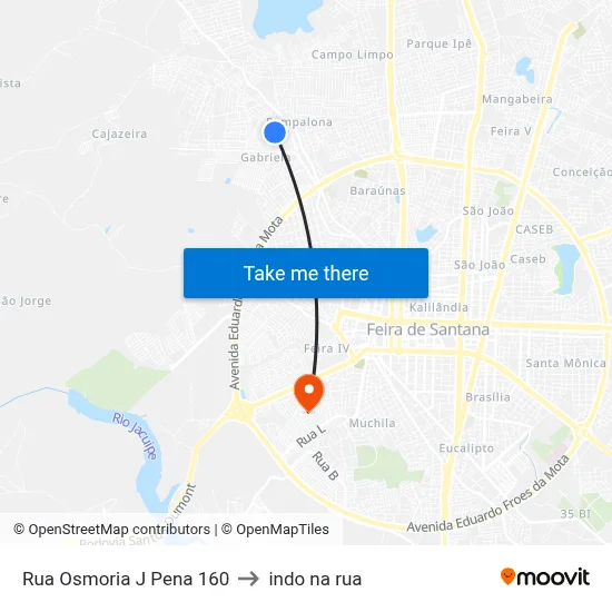 Rua Osmoria J Pena 160 to indo na rua map
