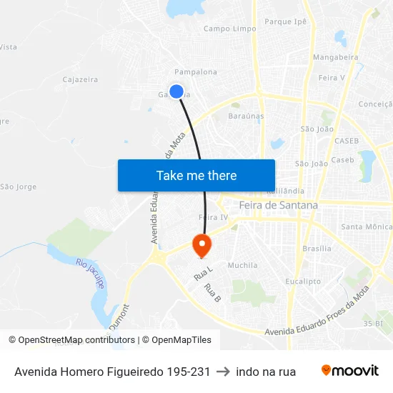 Avenida Homero Figueiredo 195-231 to indo na rua map