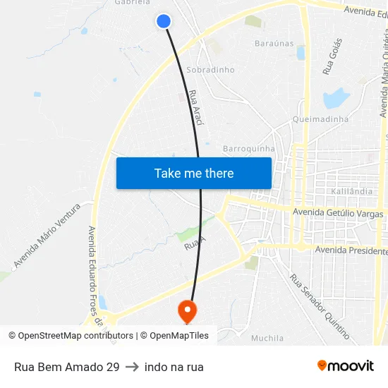 Rua Bem Amado 29 to indo na rua map