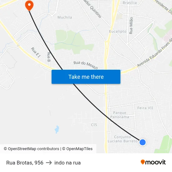Rua Brotas, 956 to indo na rua map