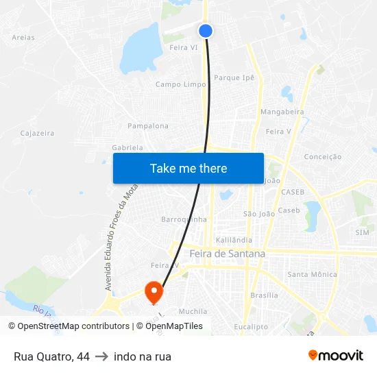 Rua Quatro, 44 to indo na rua map