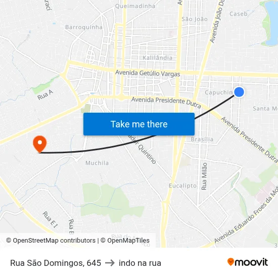 Rua São Domingos, 645 to indo na rua map