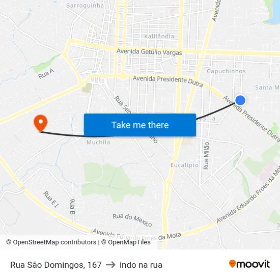 Rua São Domingos, 167 to indo na rua map