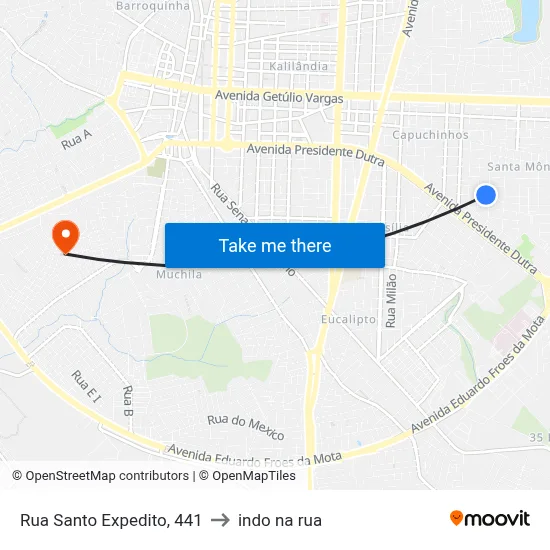 Rua Santo Expedito, 441 to indo na rua map