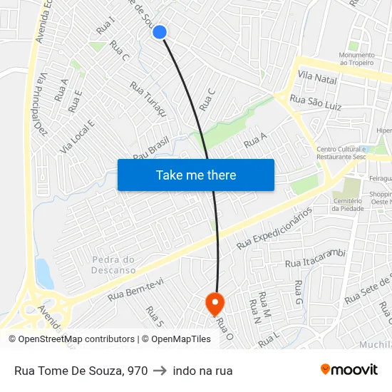Rua Tome De Souza, 970 to indo na rua map