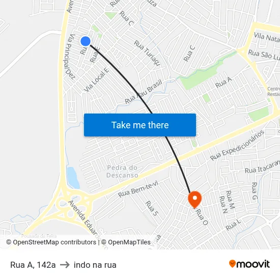 Rua A, 142a to indo na rua map