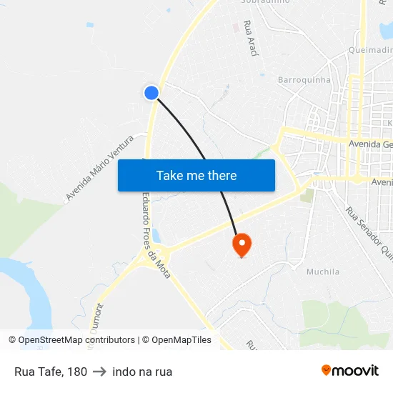 Rua Tafe, 180 to indo na rua map