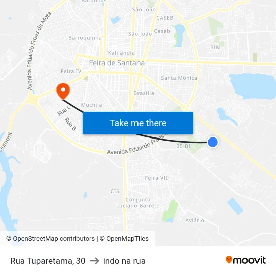Rua Tuparetama, 30 to indo na rua map