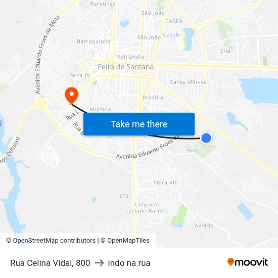 Rua Celina Vidal, 800 to indo na rua map