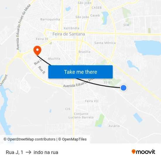 Rua J, 1 to indo na rua map