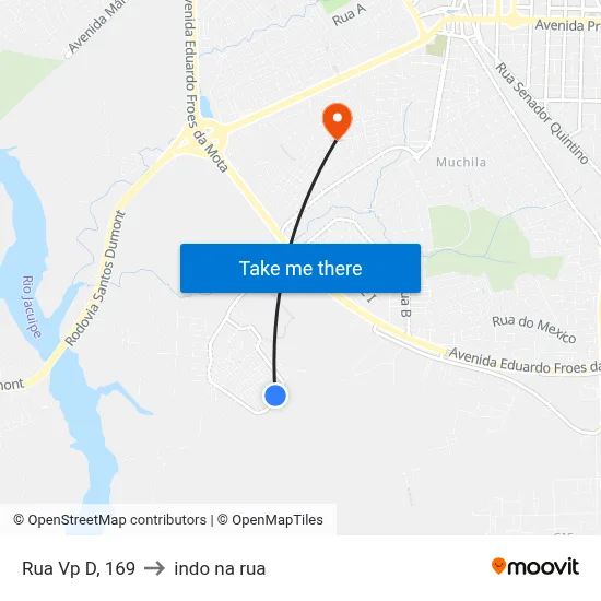 Rua Vp D, 169 to indo na rua map