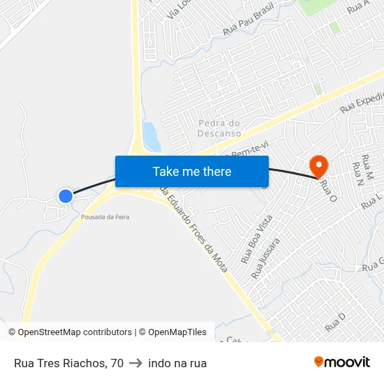 Rua Tres Riachos, 70 to indo na rua map