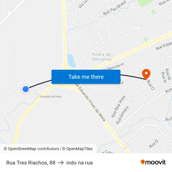 Rua Tres Riachos, 88 to indo na rua map