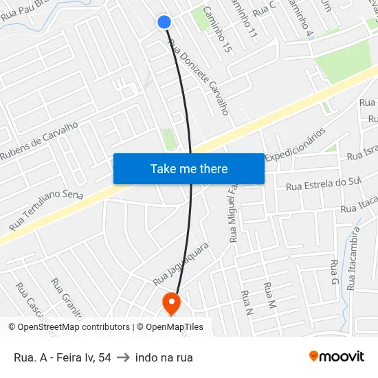 Rua. A - Feira Iv, 54 to indo na rua map