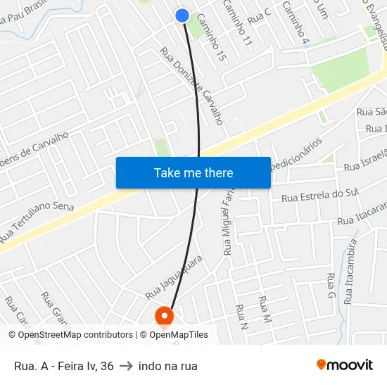 Rua. A - Feira Iv, 36 to indo na rua map