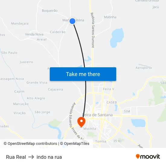 Rua Real to indo na rua map