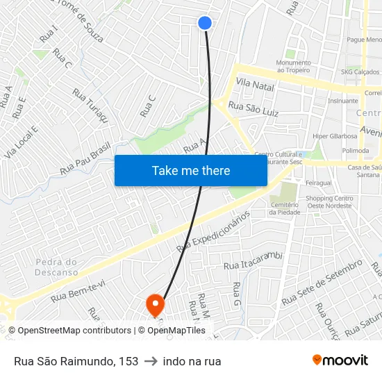 Rua São Raimundo, 153 to indo na rua map