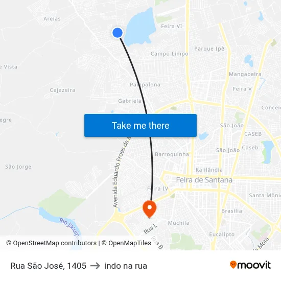 Rua São José, 1405 to indo na rua map