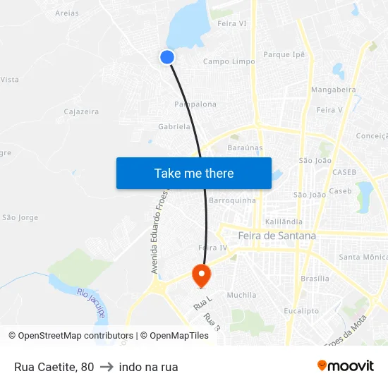 Rua Caetite, 80 to indo na rua map