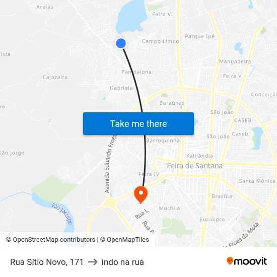 Rua Sítio Novo, 171 to indo na rua map