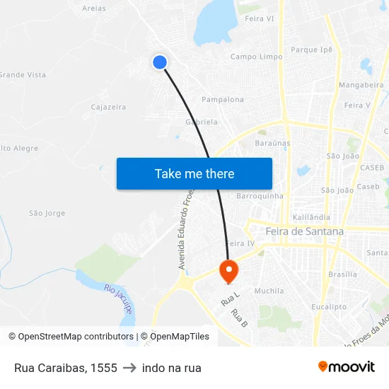 Rua Caraibas, 1555 to indo na rua map