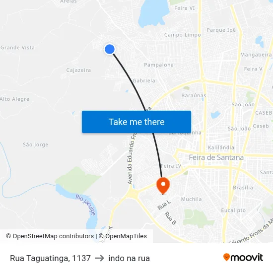 Rua Taguatinga, 1137 to indo na rua map