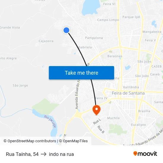 Rua Taínha, 54 to indo na rua map