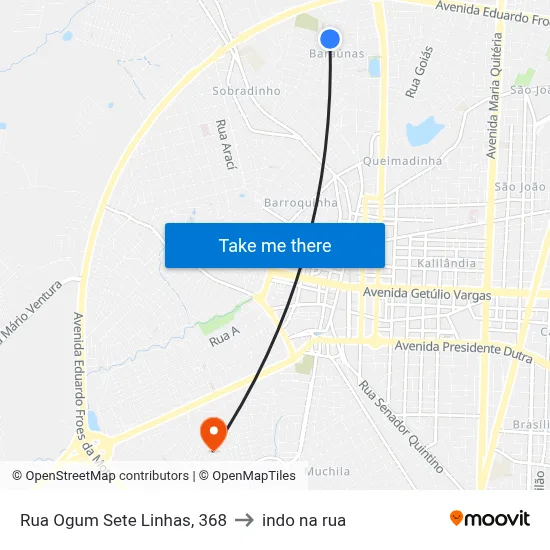 Rua Ogum Sete Linhas, 368 to indo na rua map