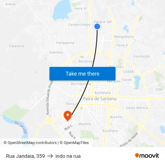 Rua Jandaia, 359 to indo na rua map