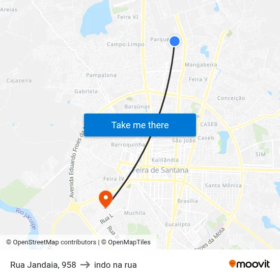 Rua Jandaia, 958 to indo na rua map