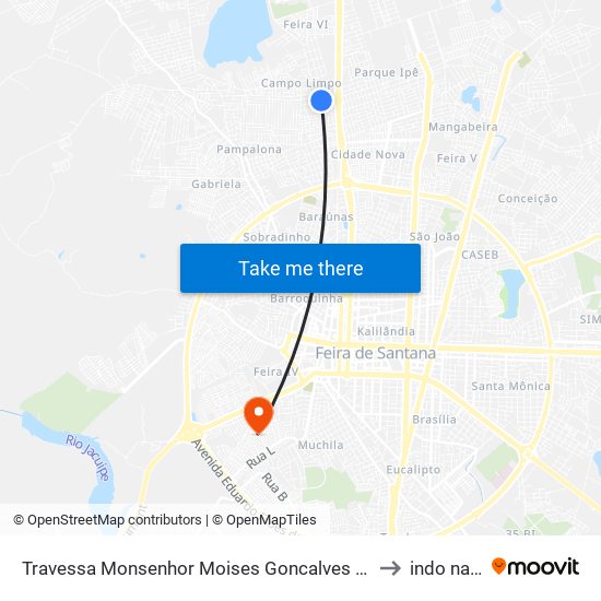 Travessa Monsenhor Moises Goncalves Couto, 2355 to indo na rua map