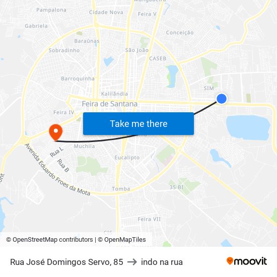 Rua José Domingos Servo, 85 to indo na rua map