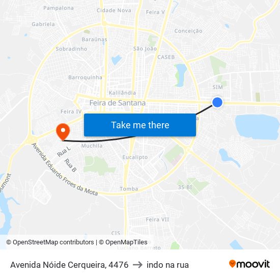 Avenida Nóide Cerqueira, 4476 to indo na rua map