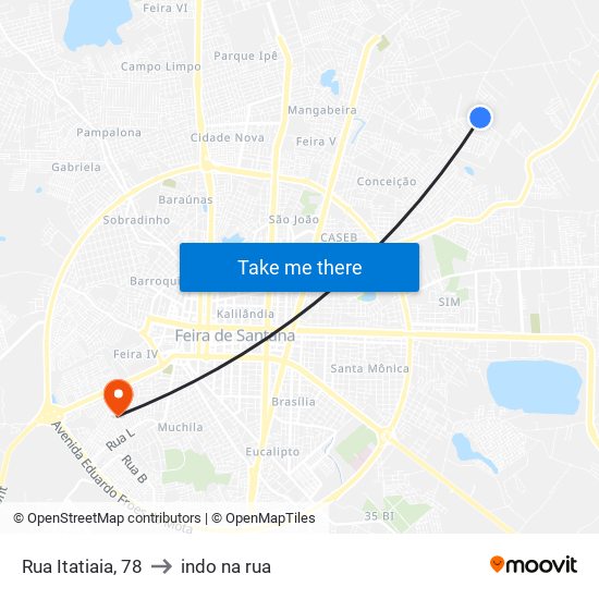 Rua Itatiaia, 78 to indo na rua map