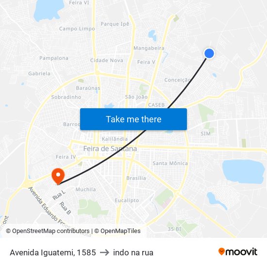 Avenida Iguatemi, 1585 to indo na rua map