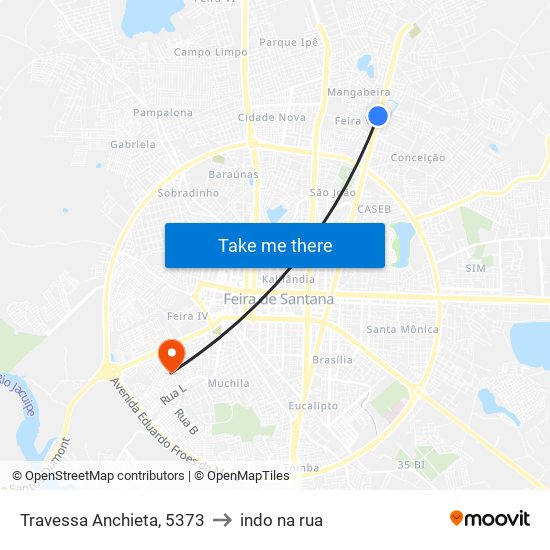 Travessa Anchieta, 5373 to indo na rua map