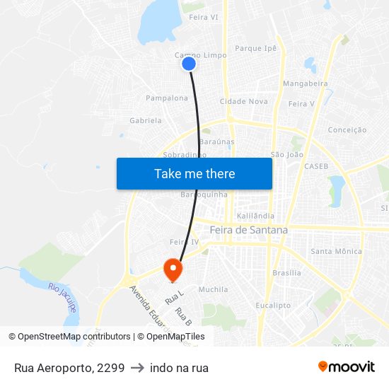 Rua Aeroporto, 2299 to indo na rua map