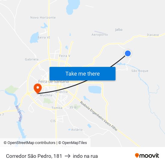 Corredor São Pedro, 181 to indo na rua map