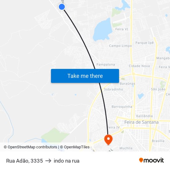 Rua Adão, 3335 to indo na rua map
