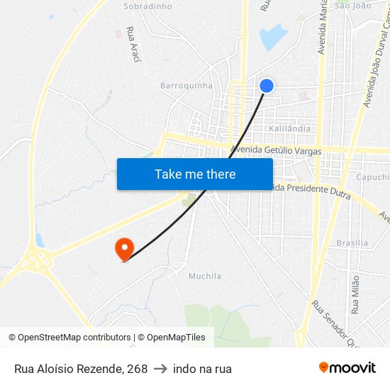 Rua Aloísio Rezende, 268 to indo na rua map