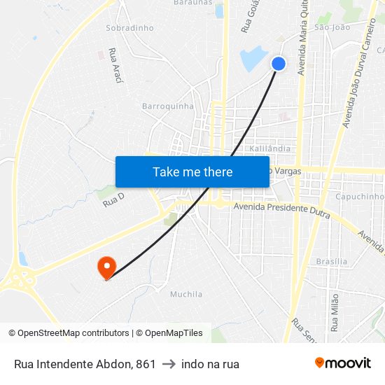 Rua Intendente Abdon, 861 to indo na rua map