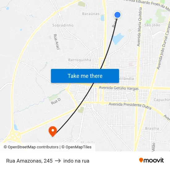 Rua Amazonas, 245 to indo na rua map