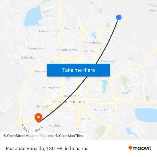 Rua Jose Ronaldo, 180 to indo na rua map